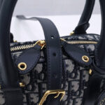 Christian Dior Medium D-Vibe Bowling Bag Dark Blue
